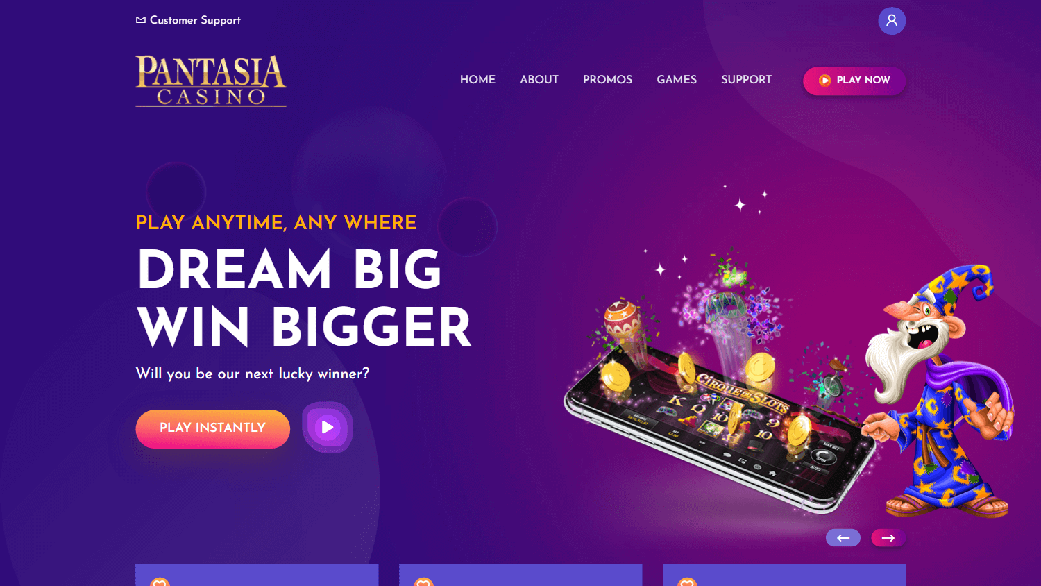 Pantasia Casino Desktop screenshot